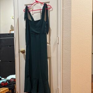 Mu Mu women dress .green gothic rotors retro size M